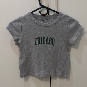 Brandy Melville Gray Chicago Tee